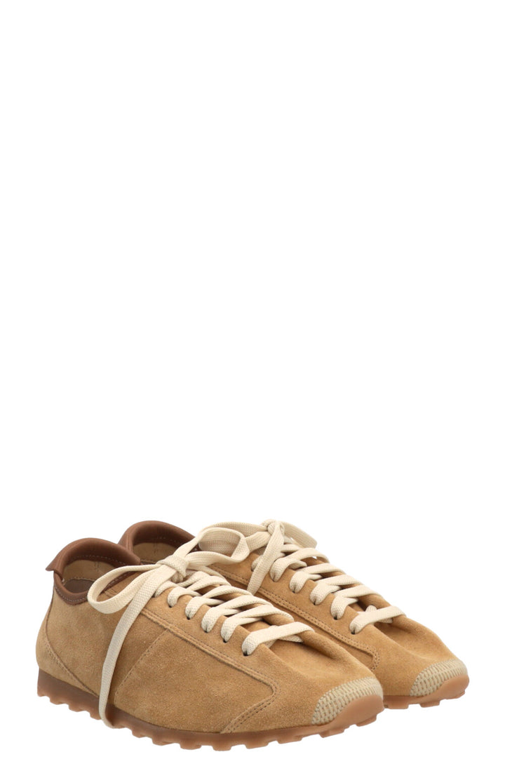 JACQUEMUS The Tennis Sneaker Suede Beige