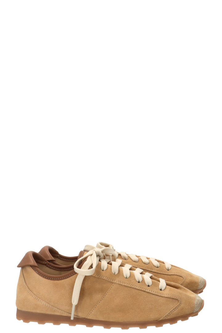 JACQUEMUS The Tennis Sneaker Suede Beige