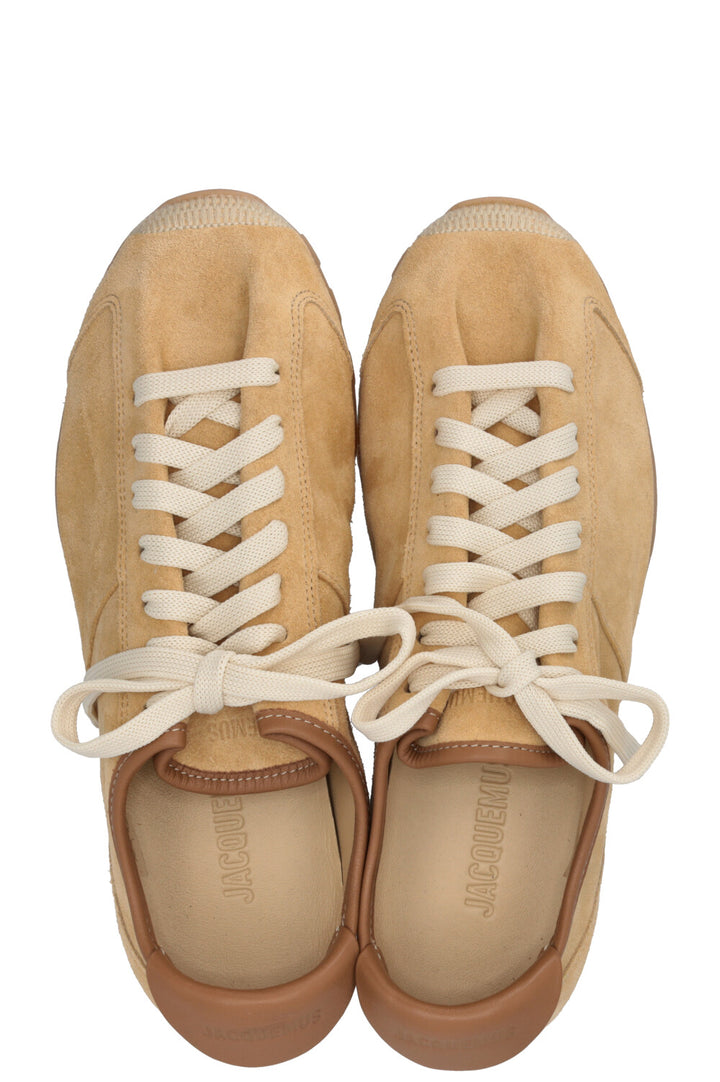 JACQUEMUS The Tennis Sneaker Suede Beige