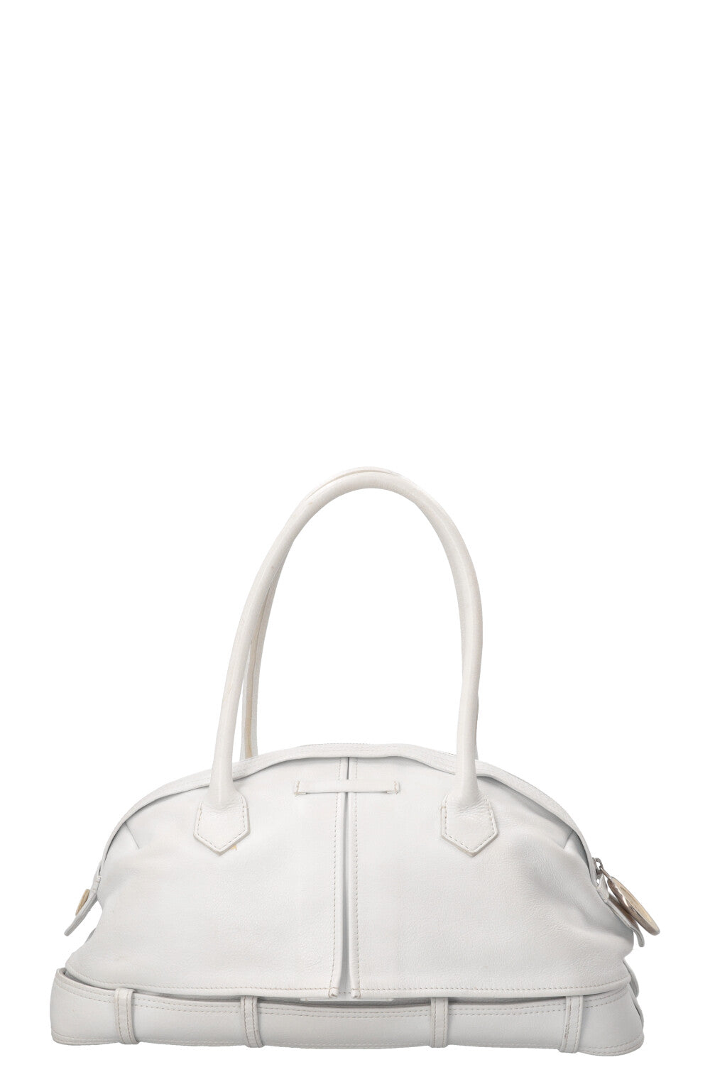 JEAN PAUL GAULTIER Vintage Trench Coat Shoulder Bag Leather White