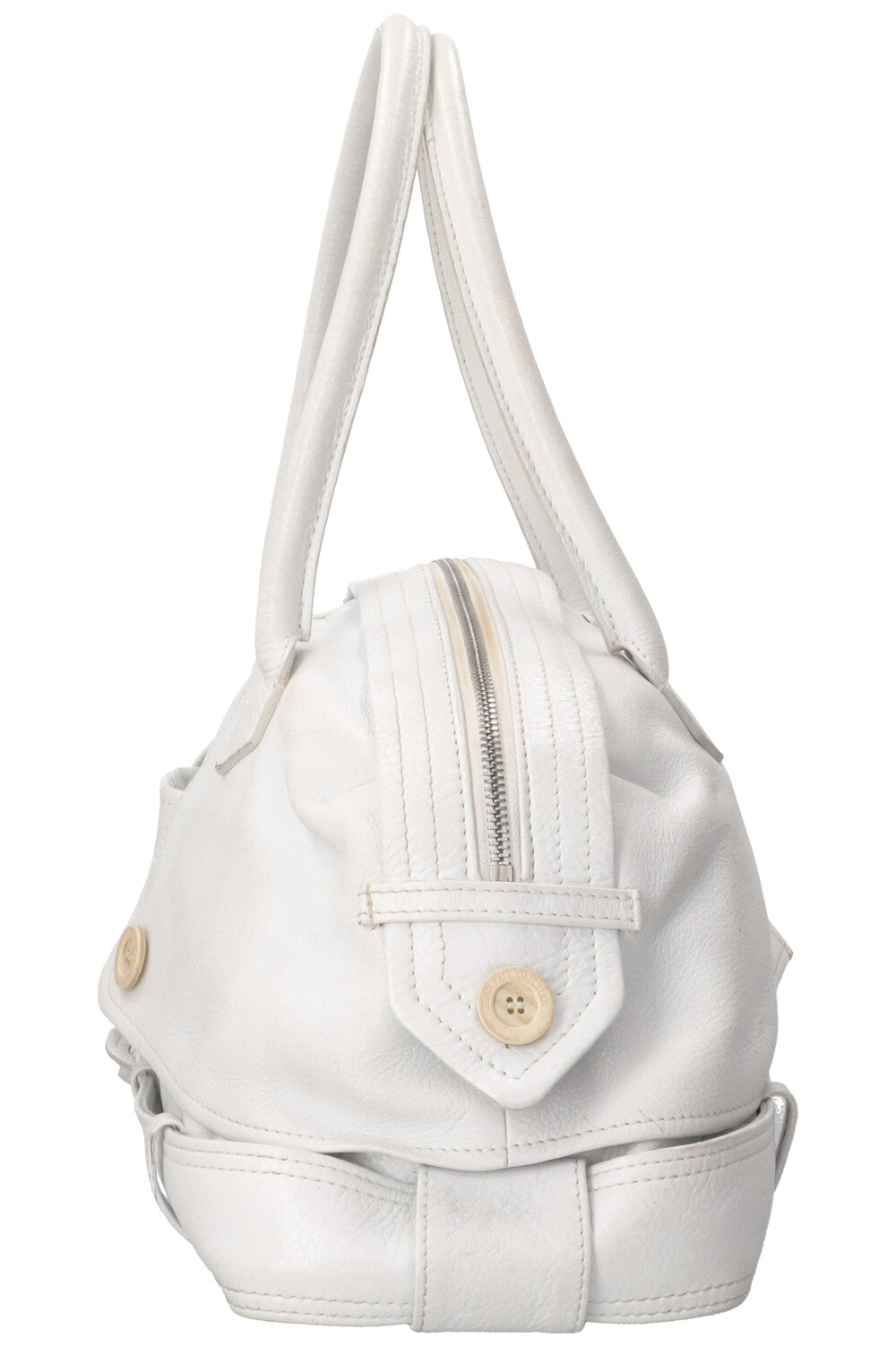 JEAN PAUL GAULTIER Vintage Trench Coat Shoulder Bag Leather White