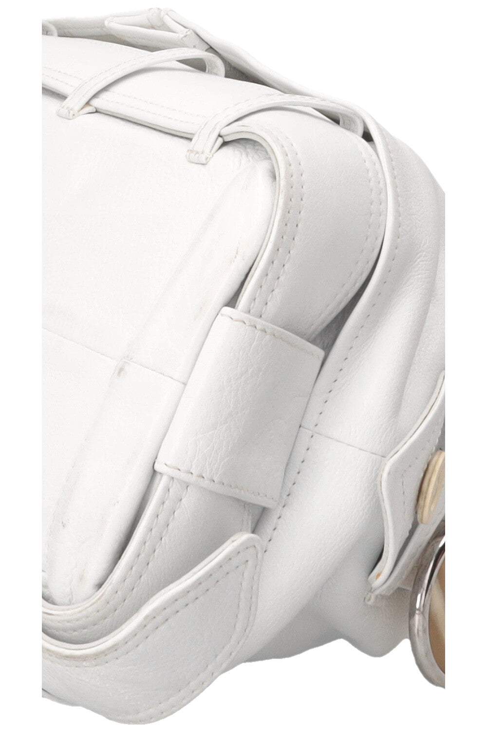 JEAN PAUL GAULTIER Vintage Trench Coat Shoulder Bag Leather White