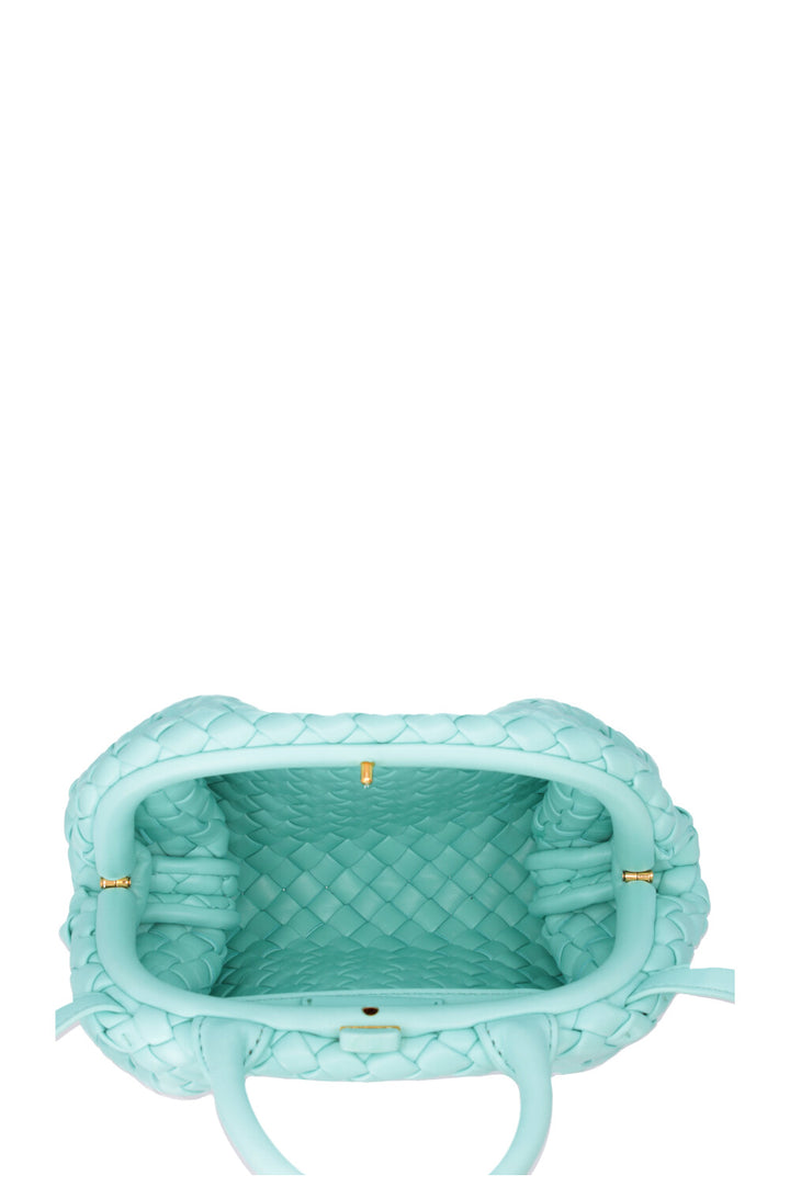 BOTTEGA VENETA Mini Handle Intrecciato Turqoise
