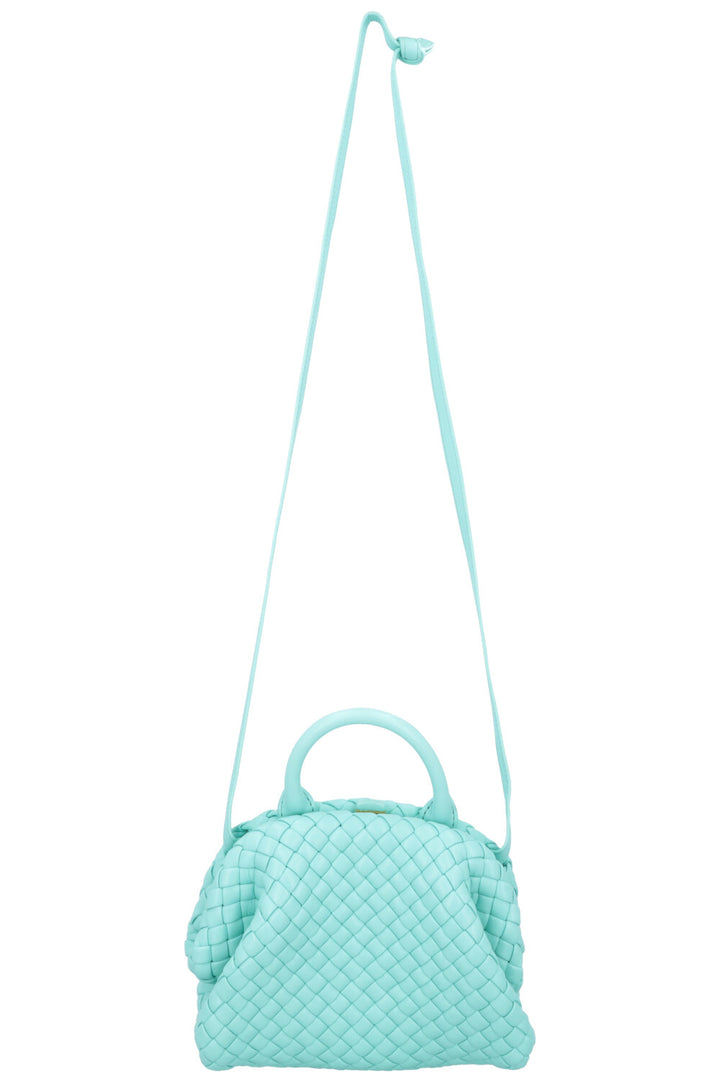 BOTTEGA VENETA Mini Handle Intrecciato Turqoise