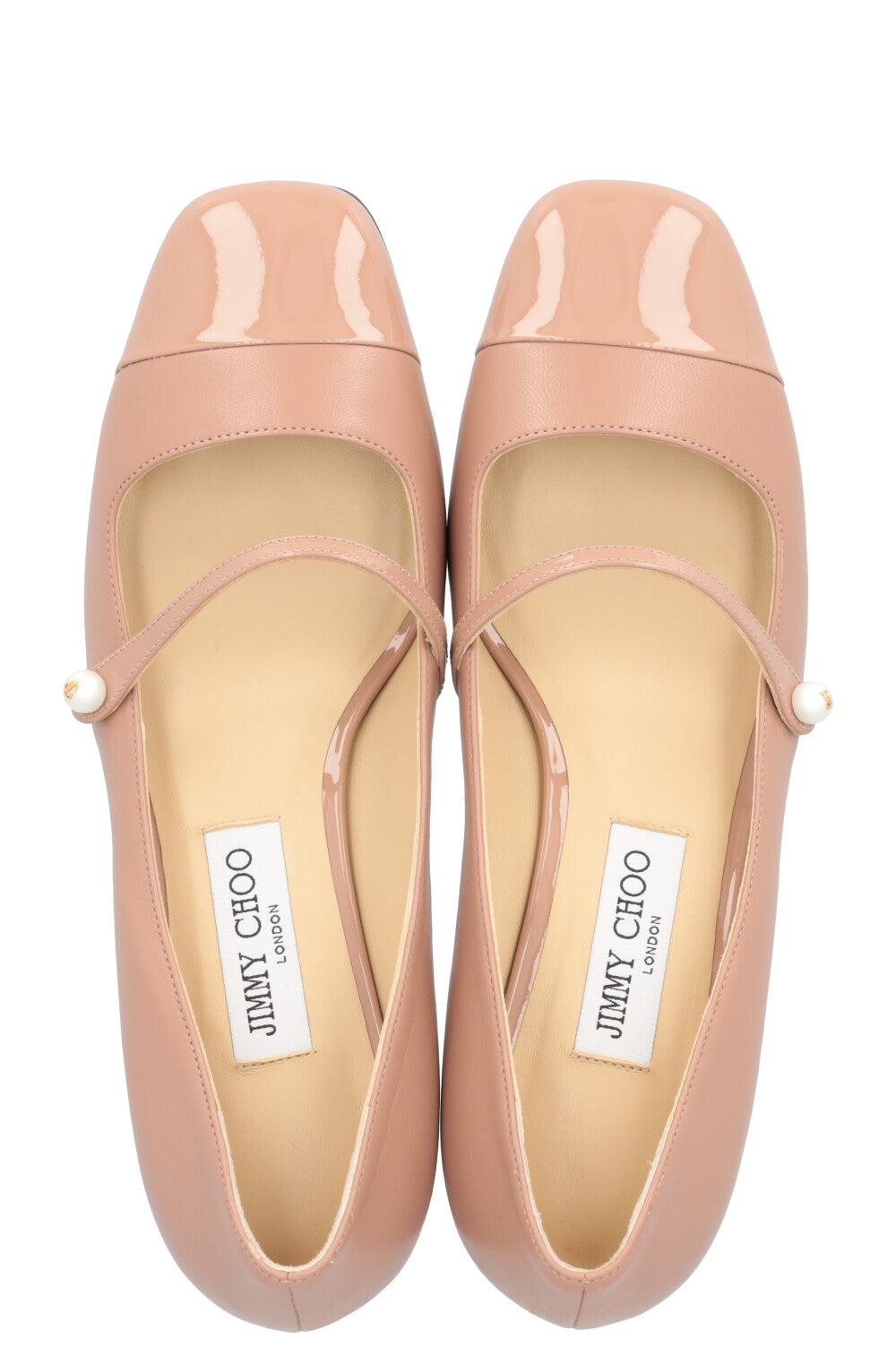 JIMMY CHOO Elisa Mary Jane Heels Nude