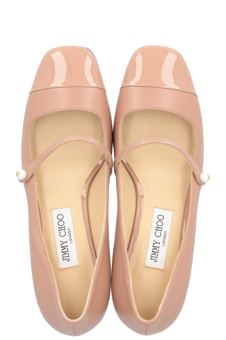 JIMMY CHOO Elisa Mary Jane Heels Nude