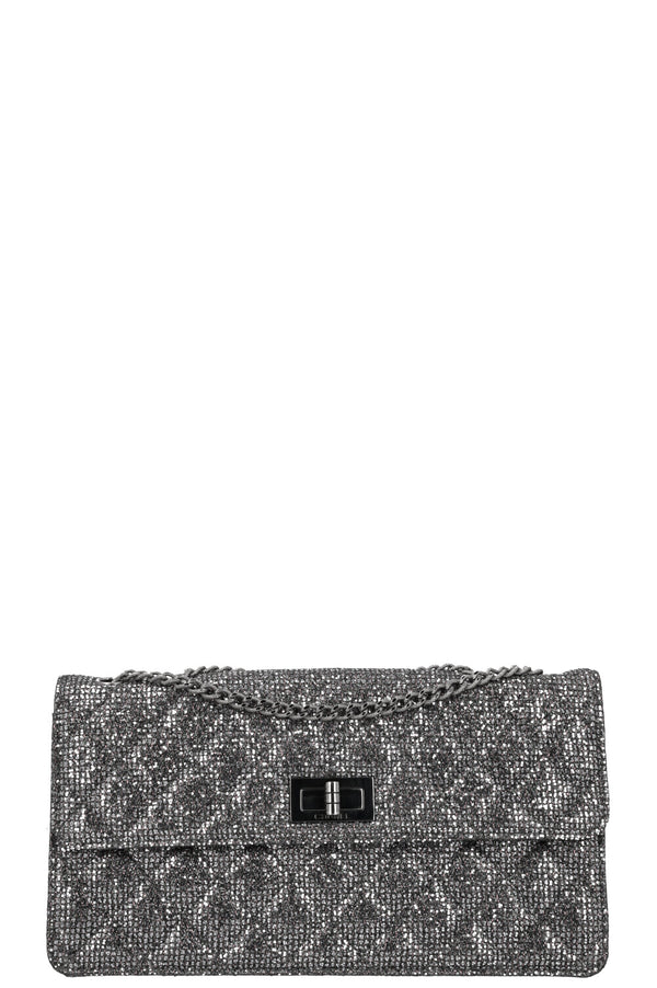 CHANEL 2.55 Reissue Bag Glitter Silver