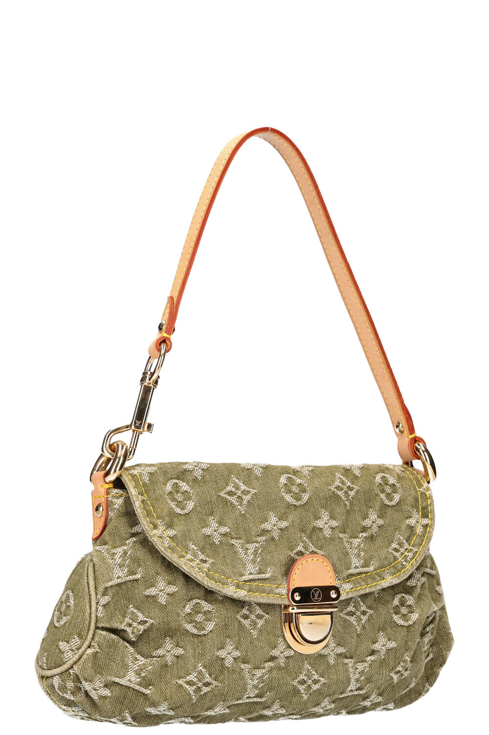 LOUIS VUITTON Pleaty Bag MNG Denim Green