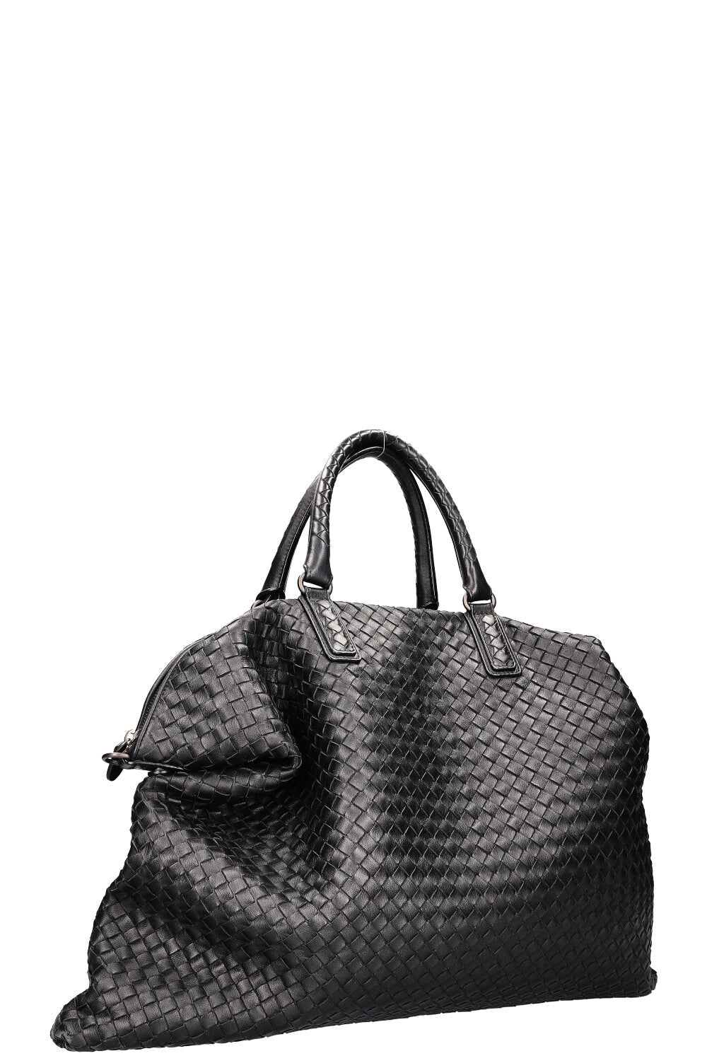 BOTTEGA VENETA Intrecciato Circle Convertible Bag Black