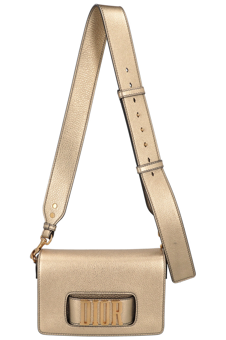 CHRISTIAN DIOR Dio(R)evolution Bag Leather Gold