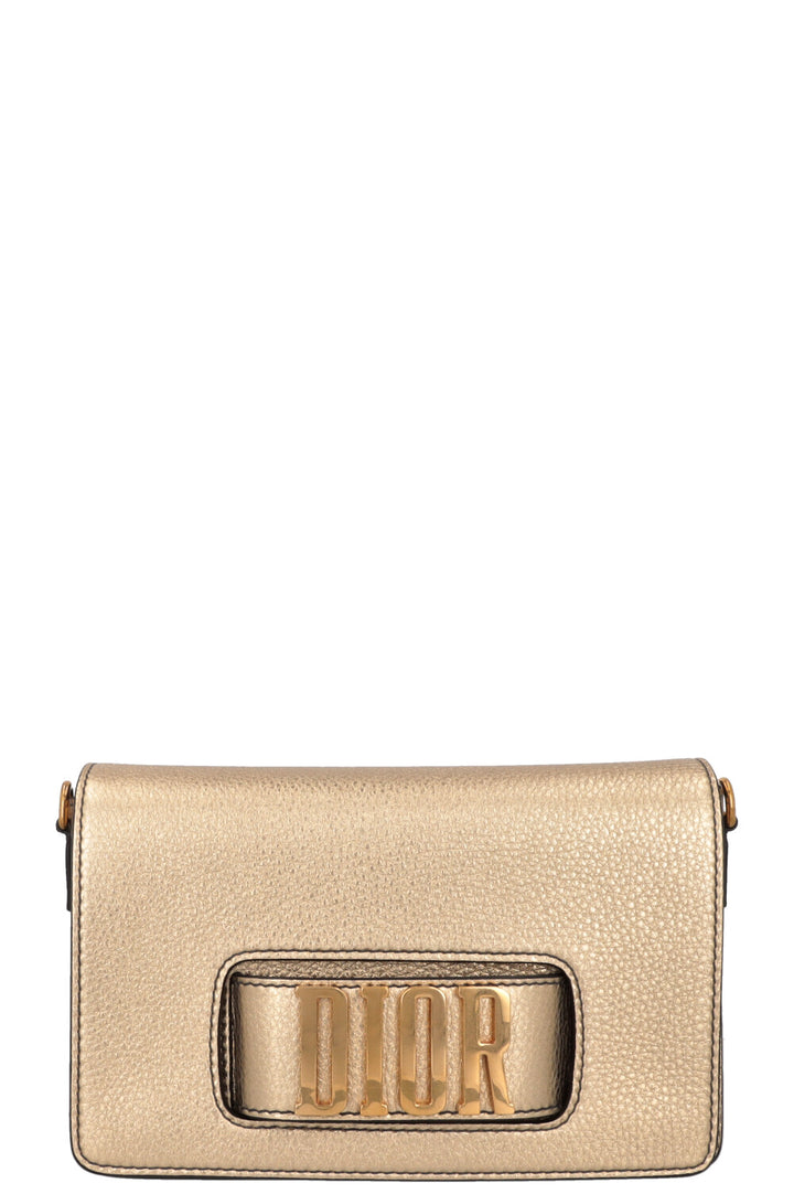 CHRISTIAN DIOR Dio(R)evolution Bag Leather Gold