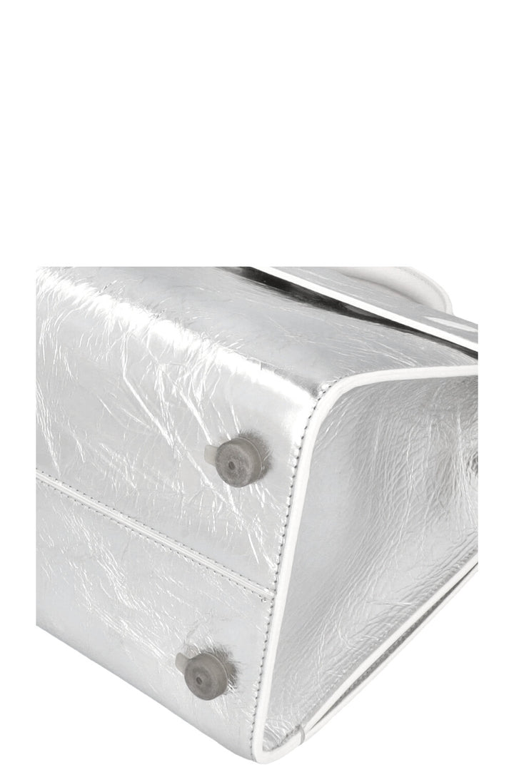 CHRISTIAN DIOR Medium Diorever Tote Leather Silver