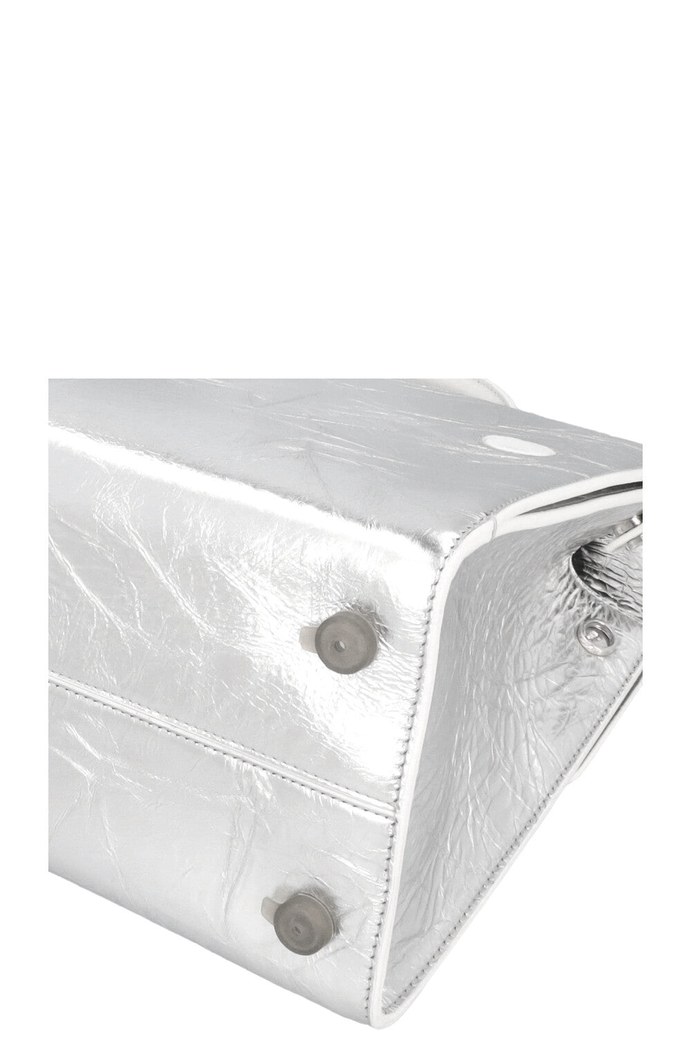 CHRISTIAN DIOR Medium Diorever Tote Leather Silver