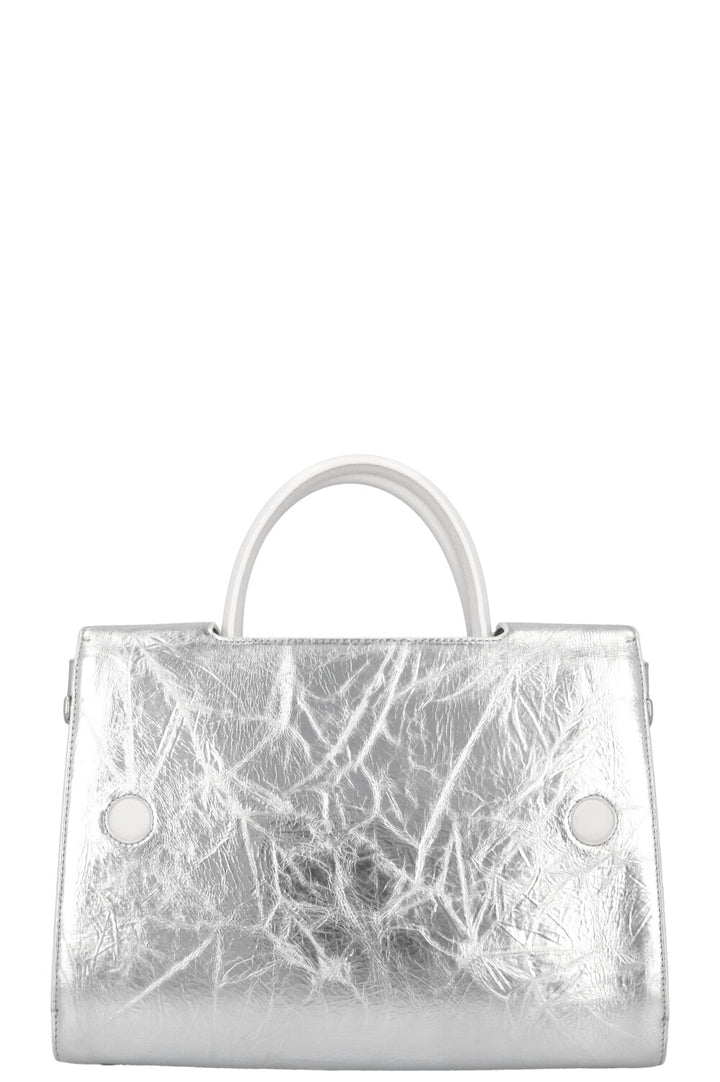 CHRISTIAN DIOR Medium Diorever Tote Leather Silver