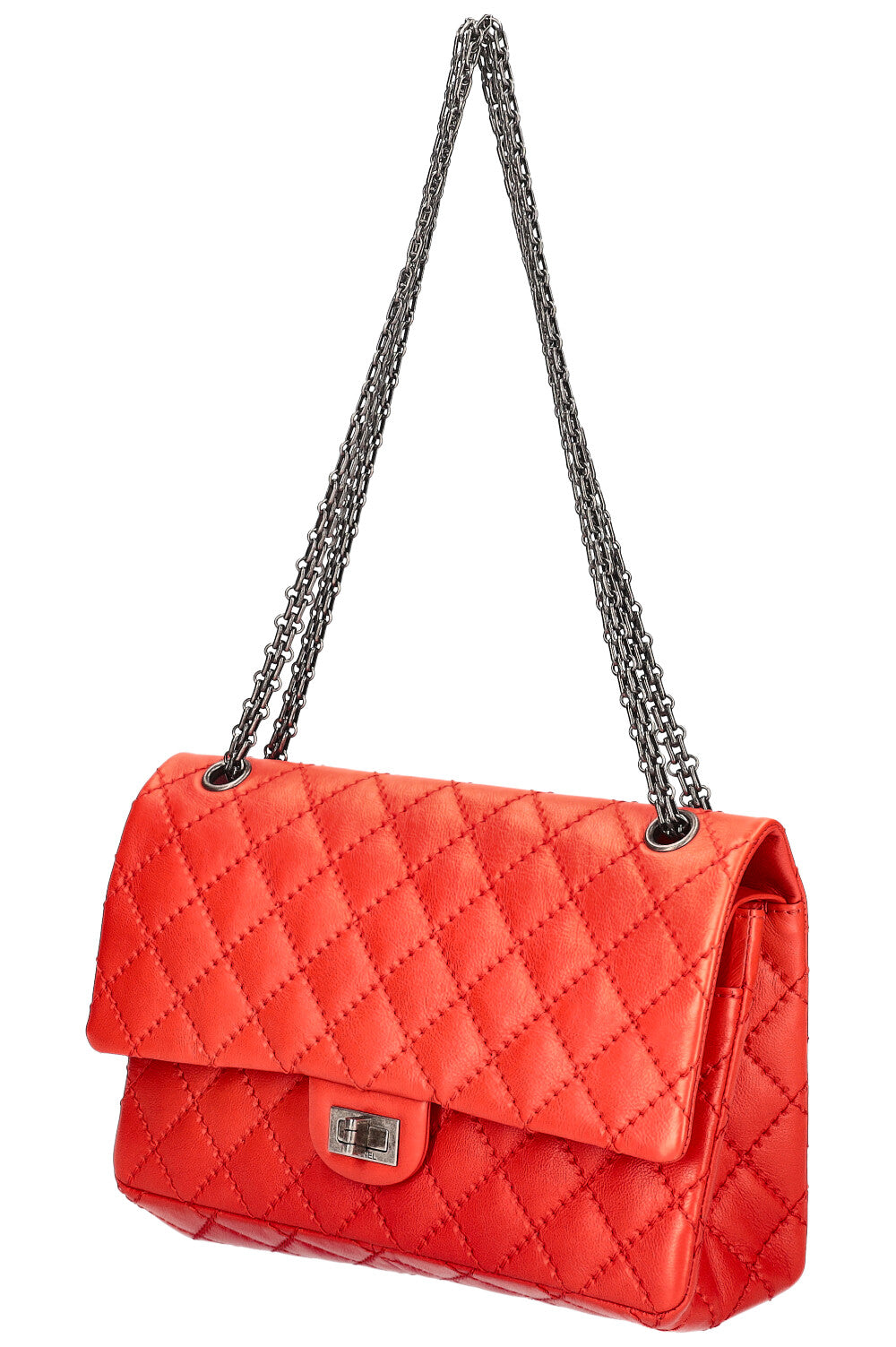 CHANEL Reissue 2.55 Stitch It Flap Bag Red