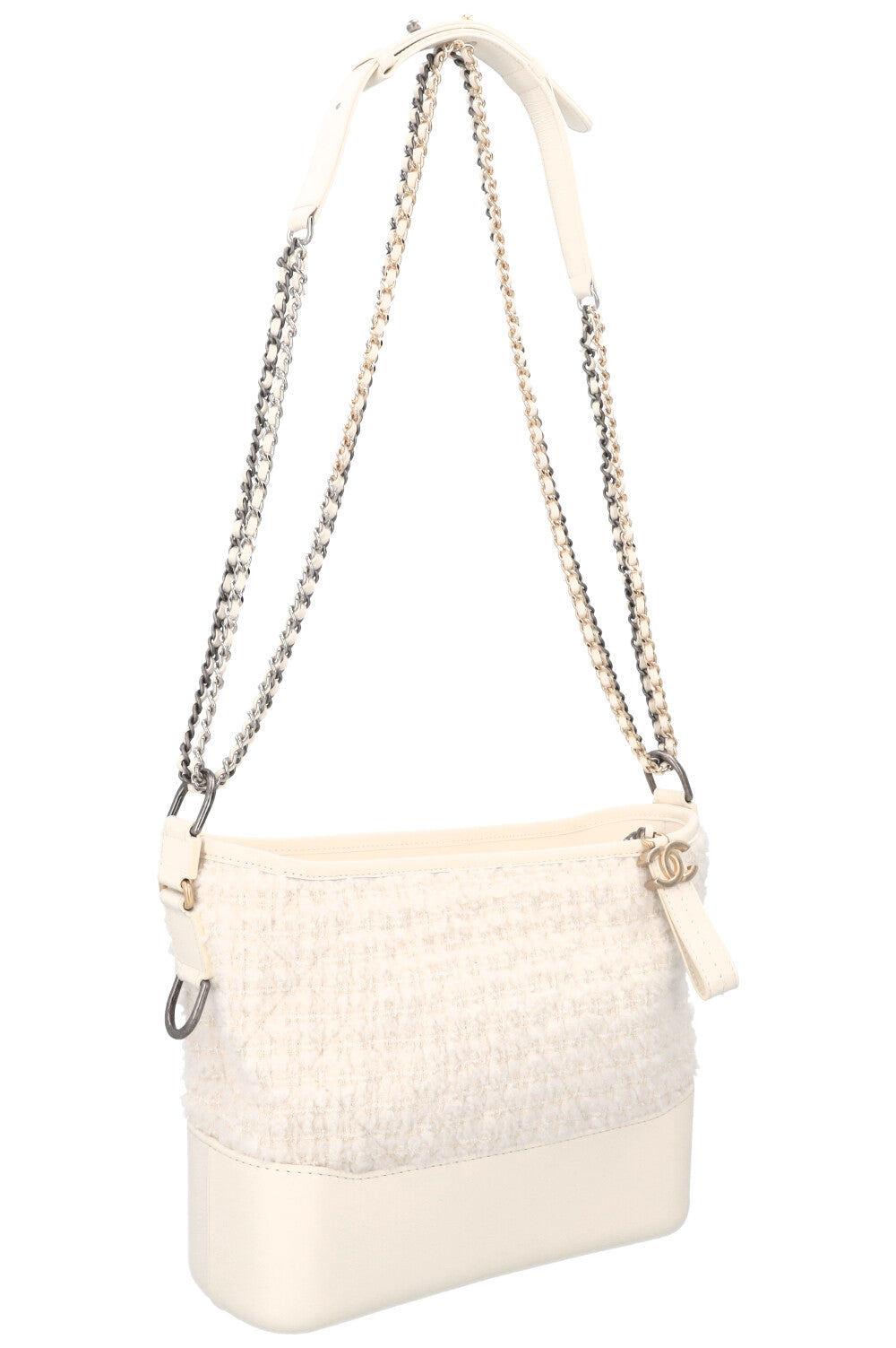 CHANEL Gabrielle Bag Medium Shearling Ivory