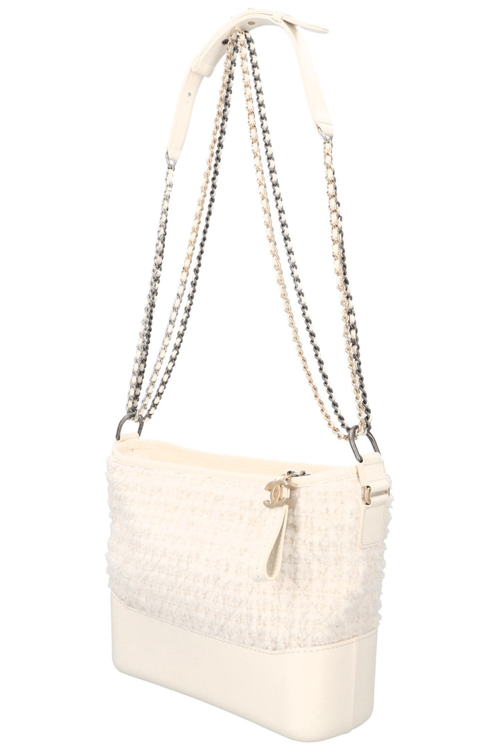 CHANEL Gabrielle Bag Medium Shearling Ivory