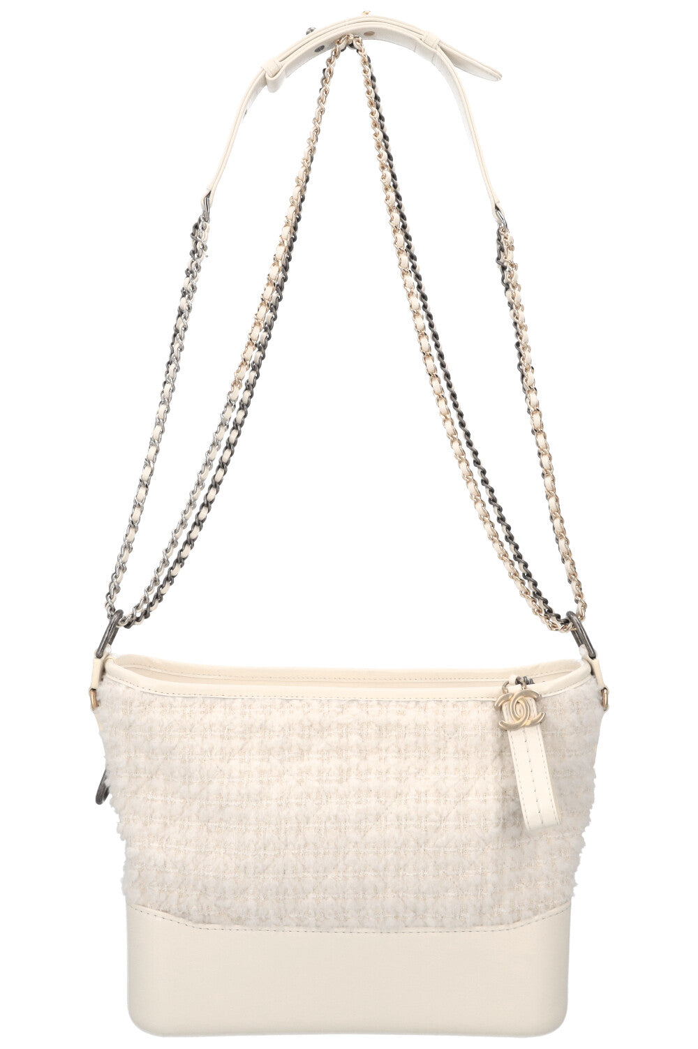 CHANEL Gabrielle Bag Medium Shearling Ivory