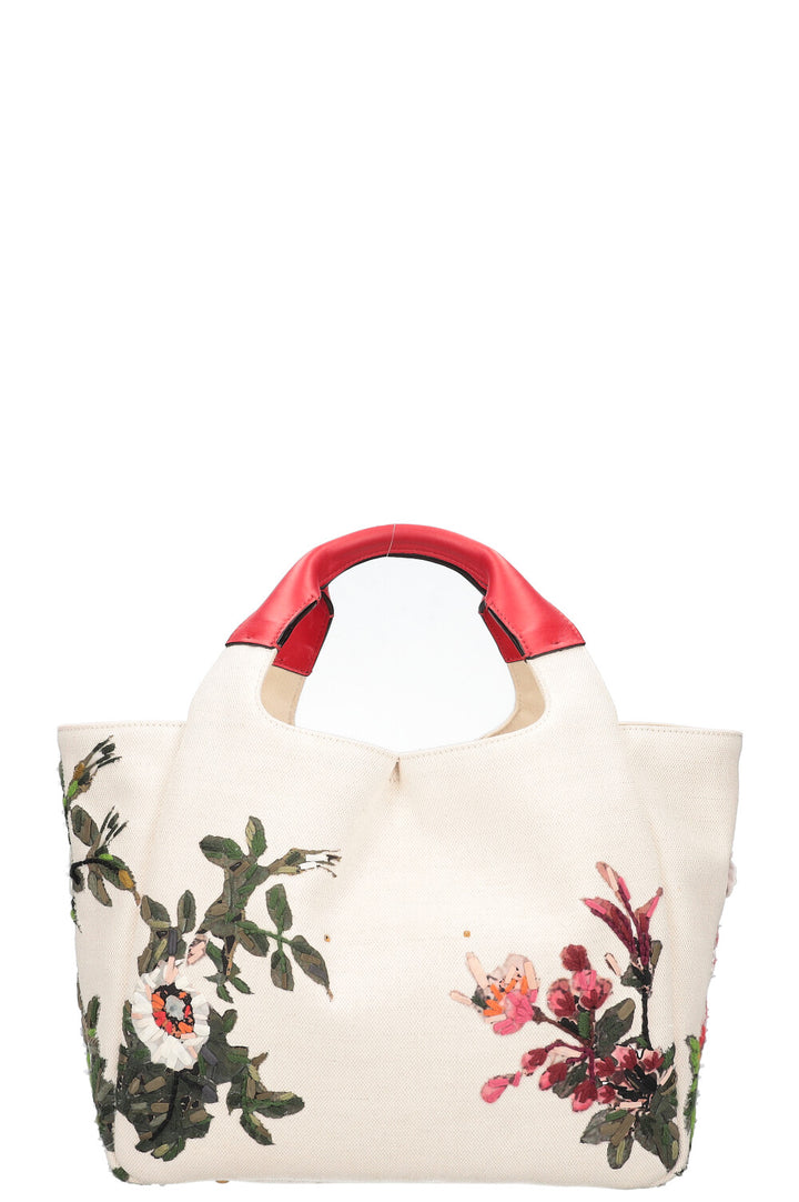 VALENTINO Sac Atelier Toile Brodée Beige