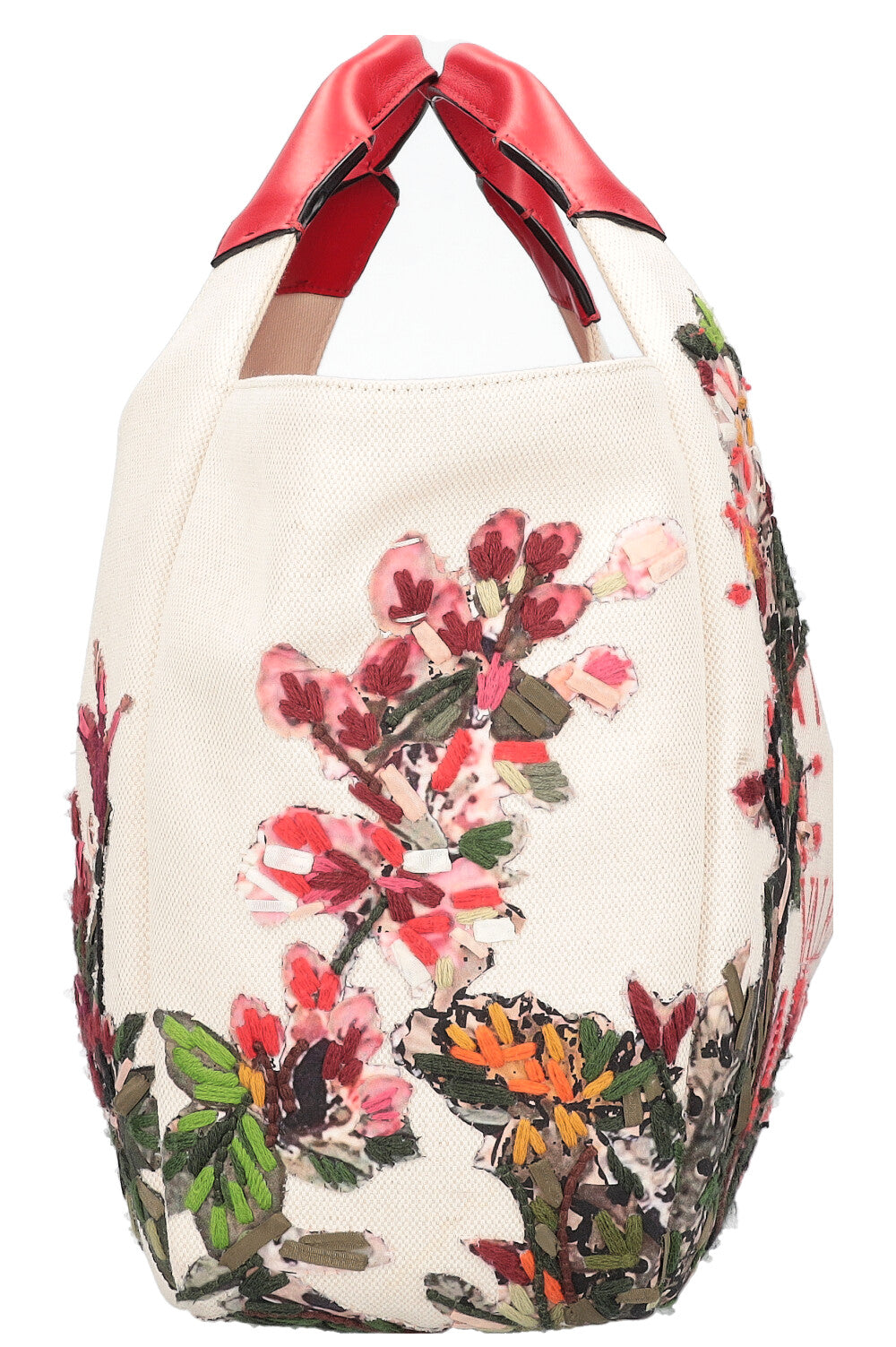 VALENTINO Sac Atelier Toile Brodée Beige
