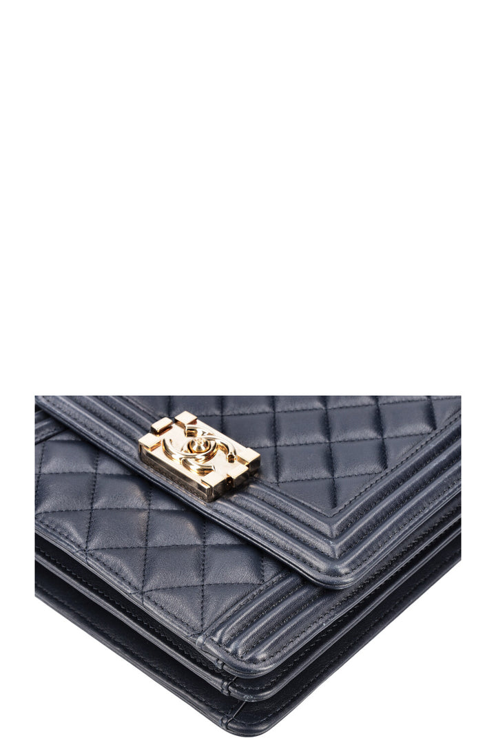 CHANEL North South Boy Flap Bag Blue