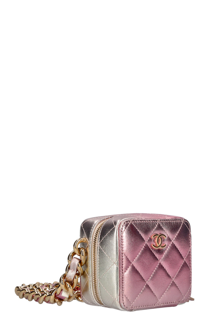 CHANEL Coco Punk Cube Bag Metallic Pink