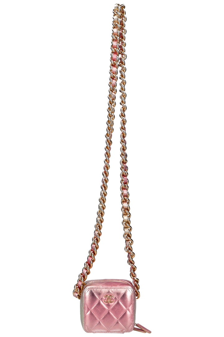 CHANEL Coco Punk Cube Bag Metallic Pink