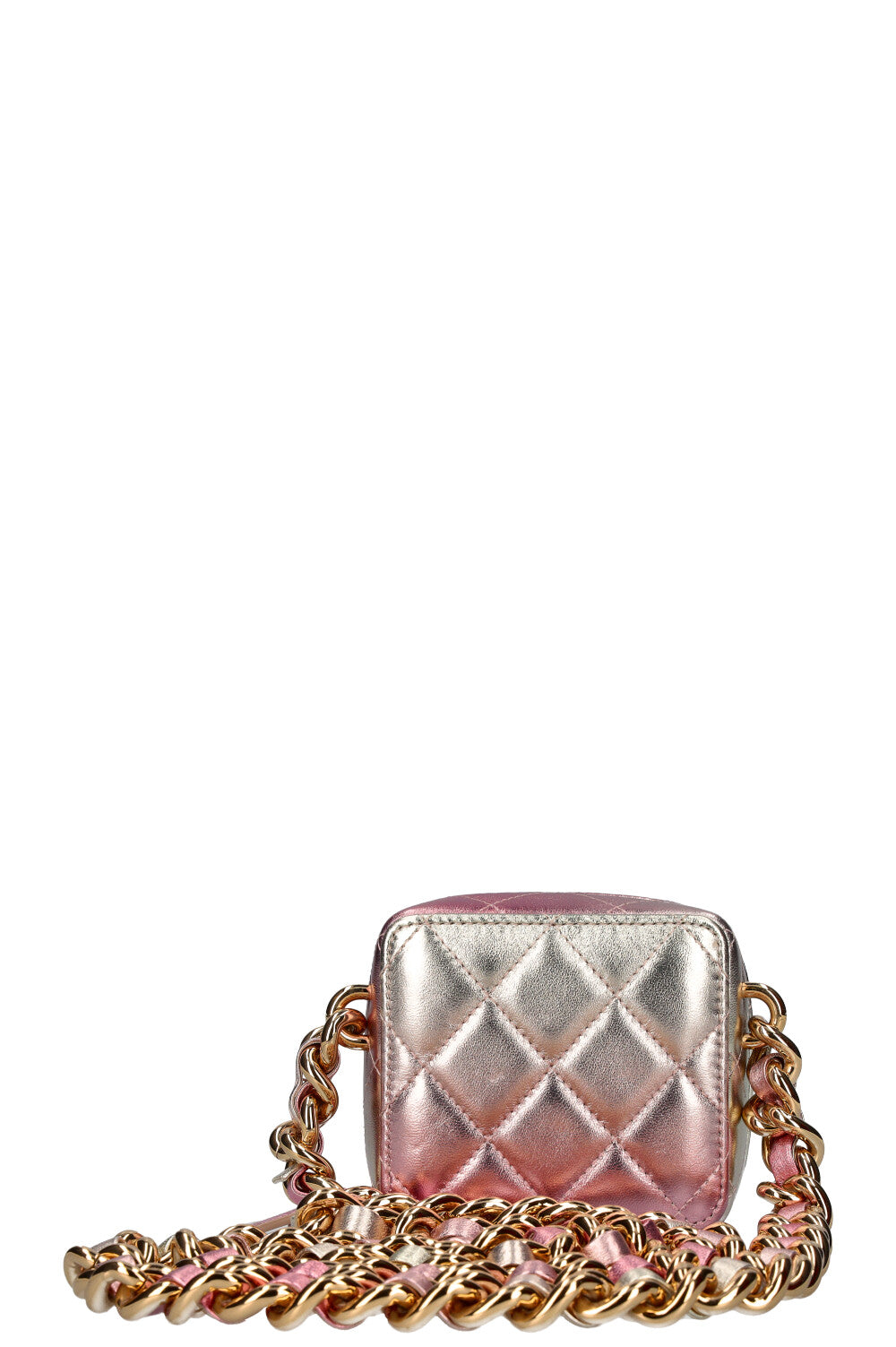 CHANEL Coco Punk Cube Bag Metallic Pink