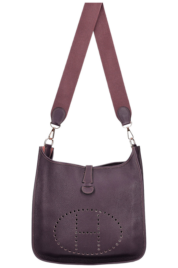 HERMÈS Evelyne I GM Clemence Aubergine