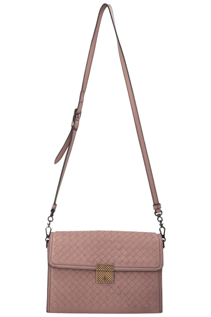 BOTTEGA VENETA Intrecciato Crossbody Bag Poudre