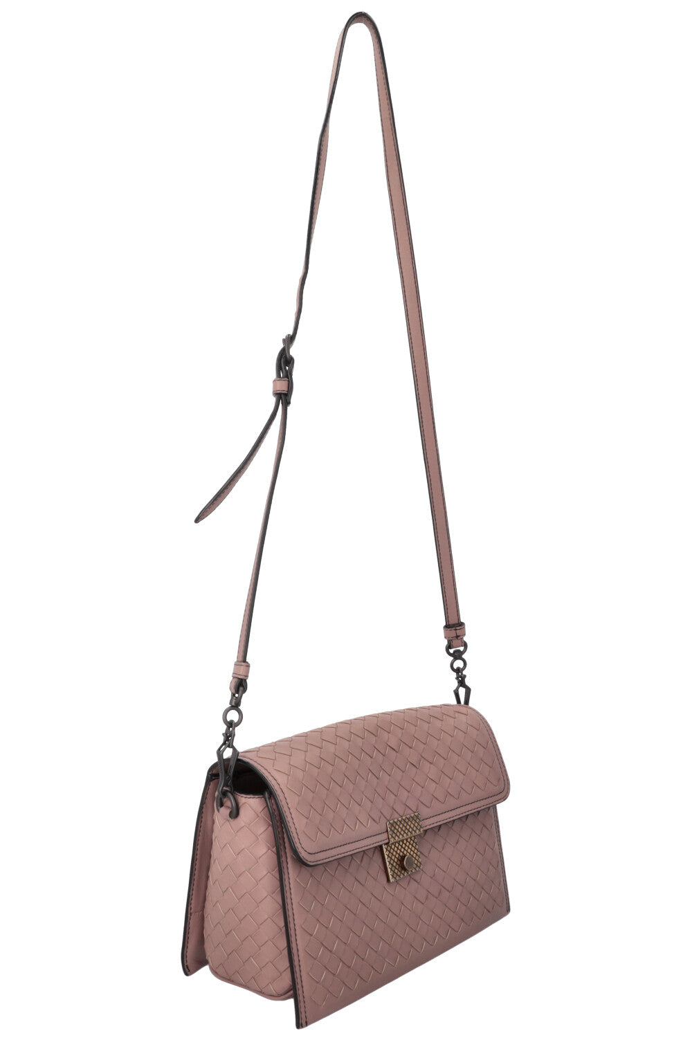 BOTTEGA VENETA Intrecciato Crossbody Bag Poudre