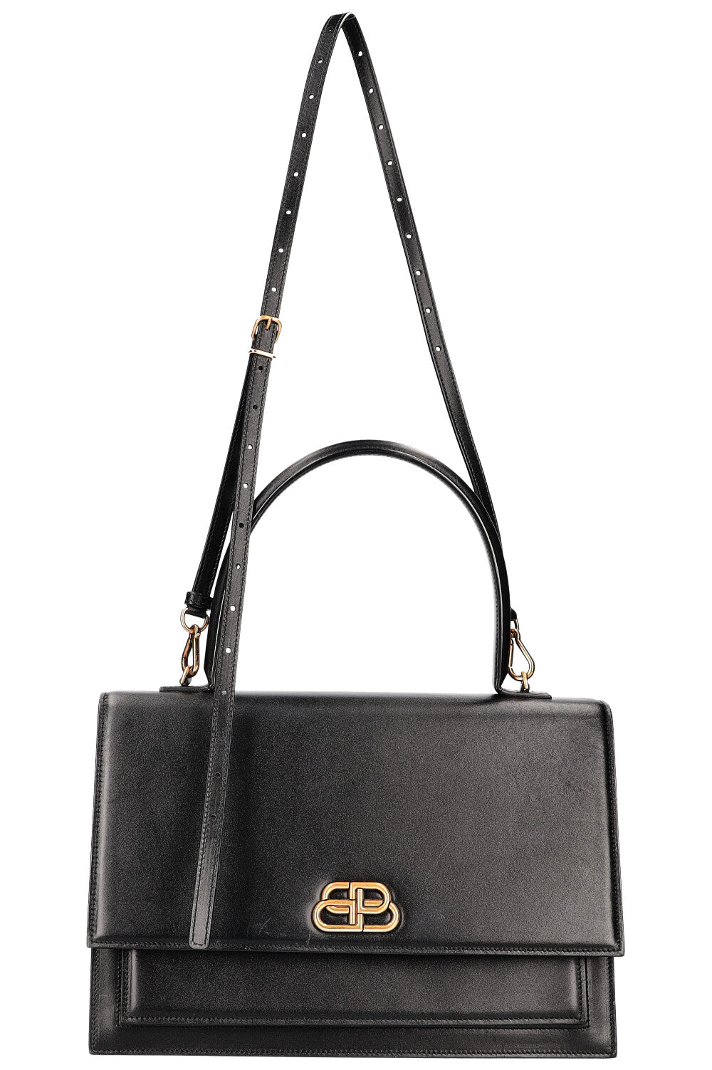 BALENCIAGA Sharp Top Handle Bag Black