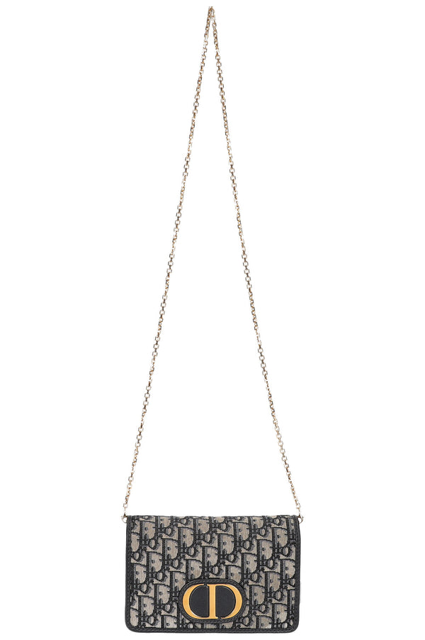 CHRISTIAN DIOR 30 Montaigne Pochette 2-EN-1 Canvas Oblique