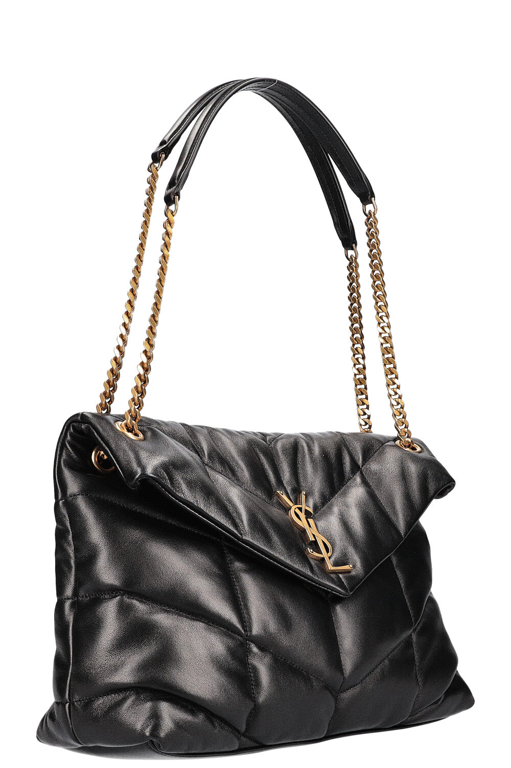 SAINT LAURENT Puffer Chain Bag Medium Black