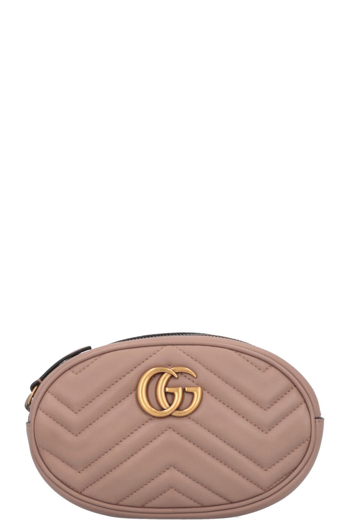 GUCCI Marmont Belt Bag Leather Dusty Rose