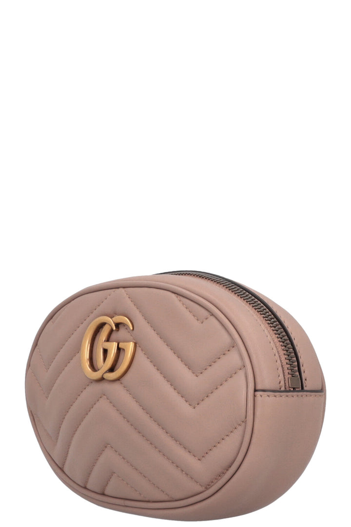 GUCCI Marmont Belt Bag Leather Dusty Rose