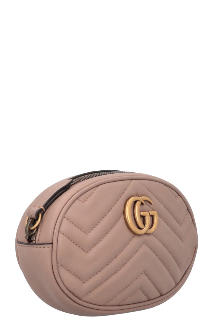 GUCCI Marmont Belt Bag Leather Dusty Rose