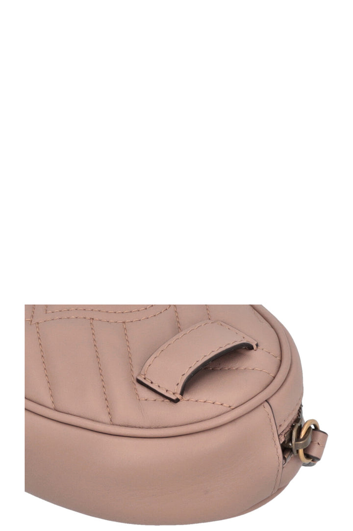 GUCCI Marmont Belt Bag Leather Dusty Rose