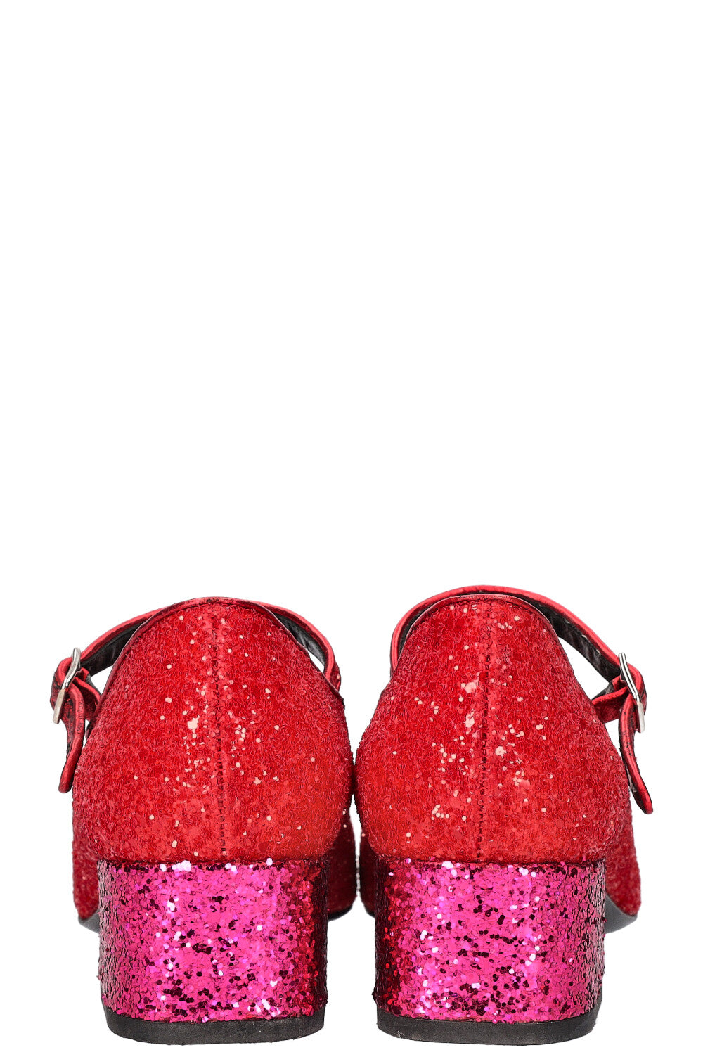 SAINT LAURENT Glitter Mary Janes Red – REAWAKE