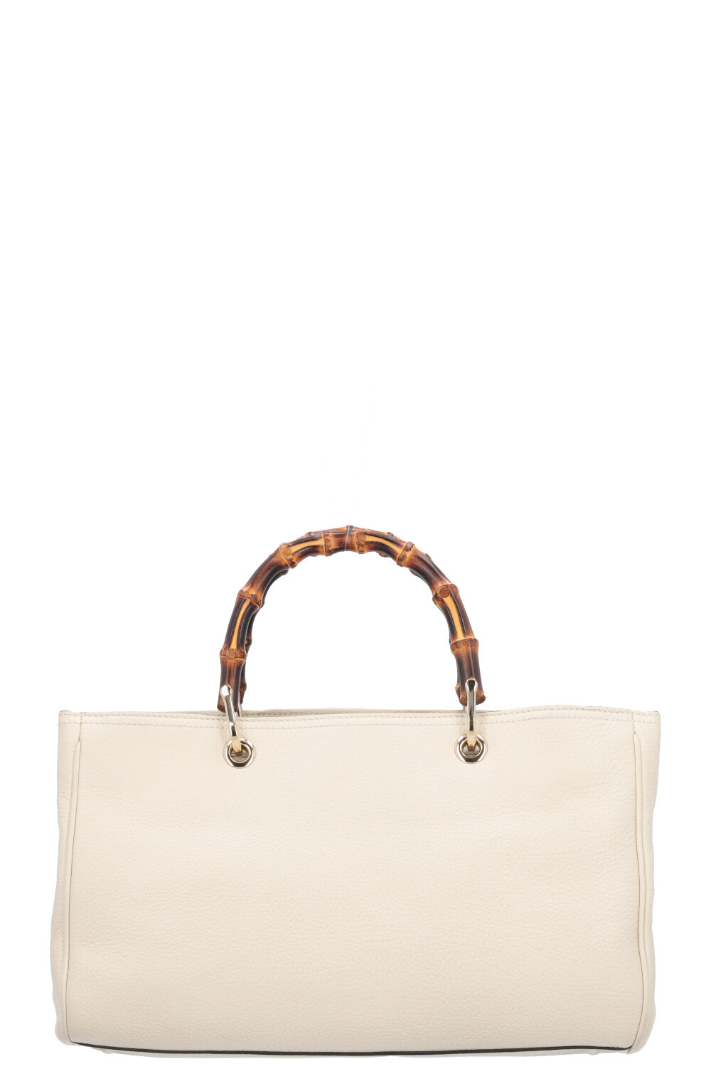 GUCCI 2 Way Bamboo Tote Ivory