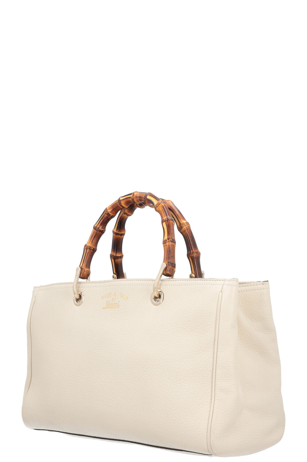 GUCCI 2 Way Bamboo Tote Ivory