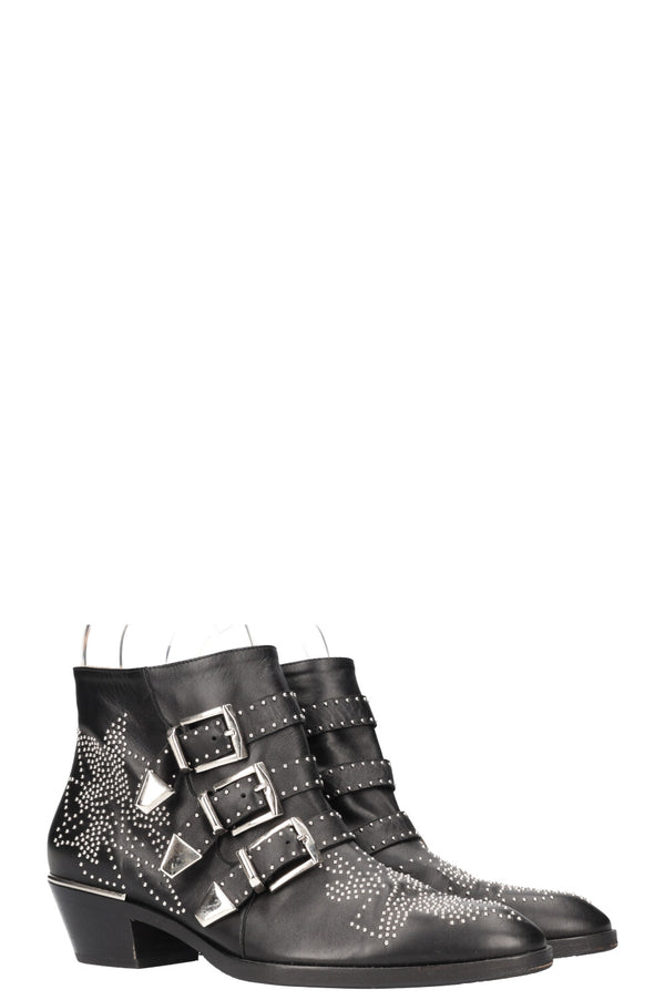 CHLOE Susanna Bottes Noir Argent