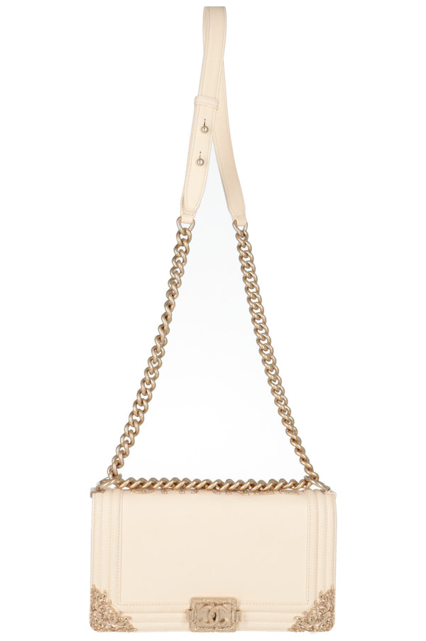 CHANEL Medium Boy Bag Ivory