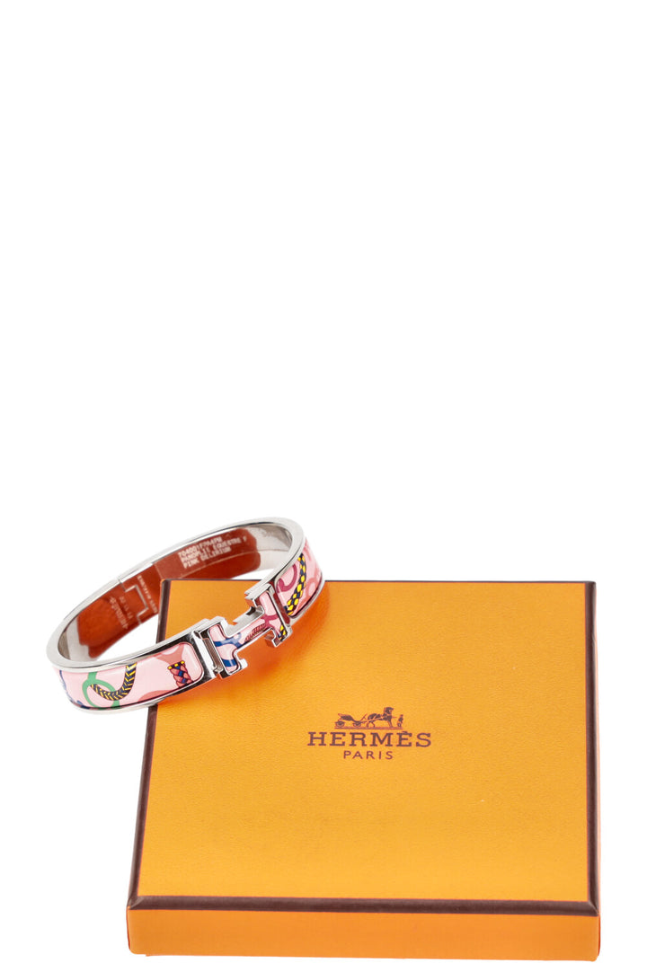 HERMÈS Clic H Narrow Panoplie Equestre Pink Delirium