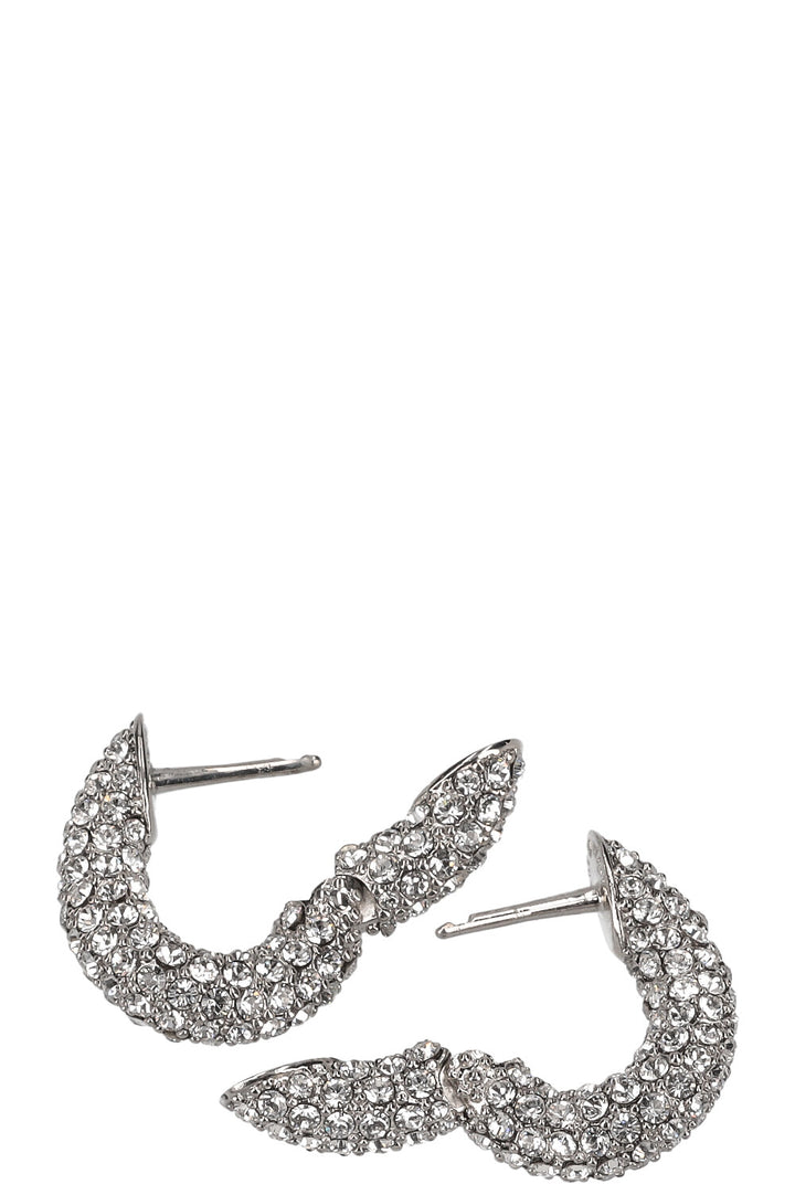 BALENCIAGA Crystal Embellished Loop Earrings