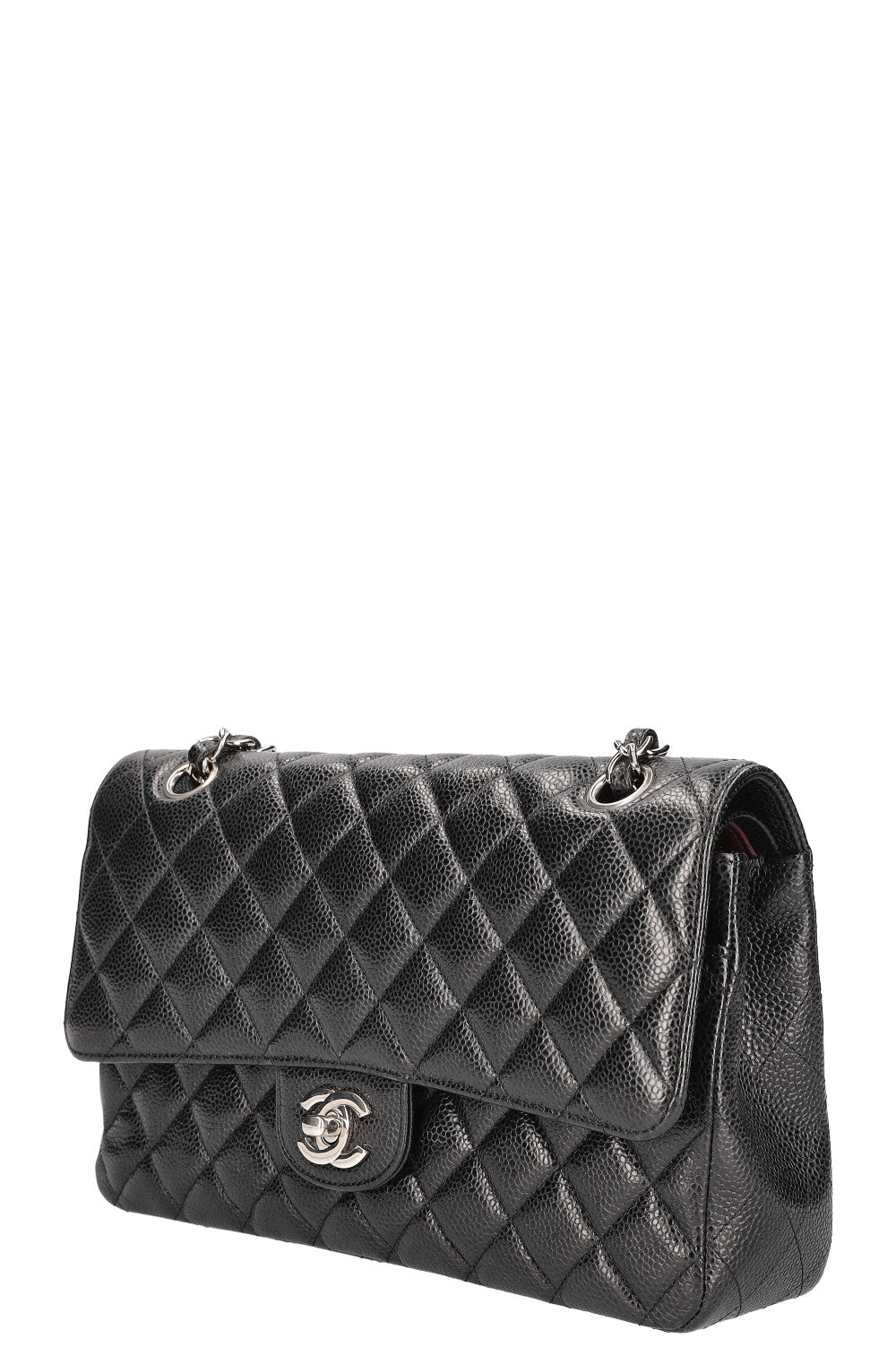 CHANEL Double Flap Bag Caviar Black