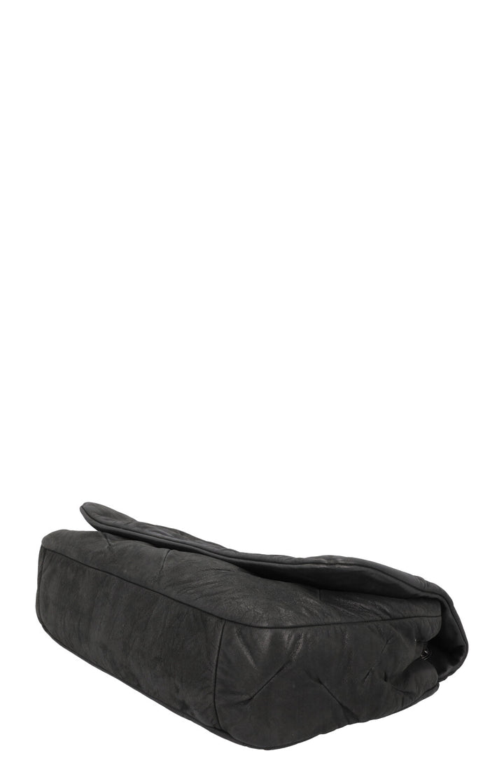 CHANEL Single Flap Iridescent Glint Bag Charcoal