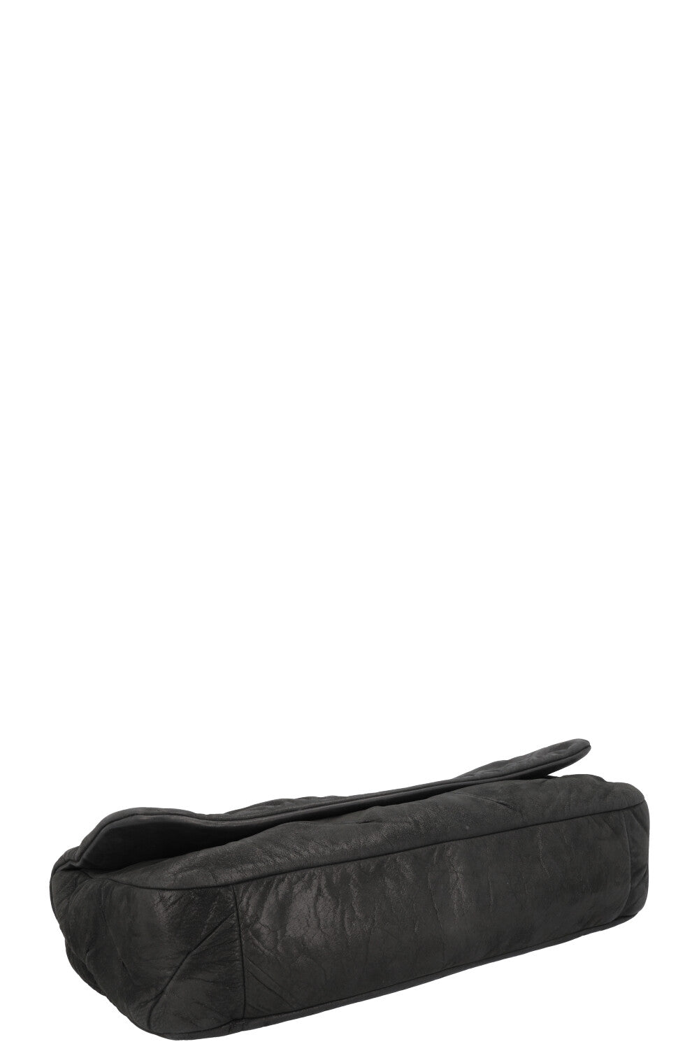 CHANEL Single Flap Iridescent Glint Bag Charcoal