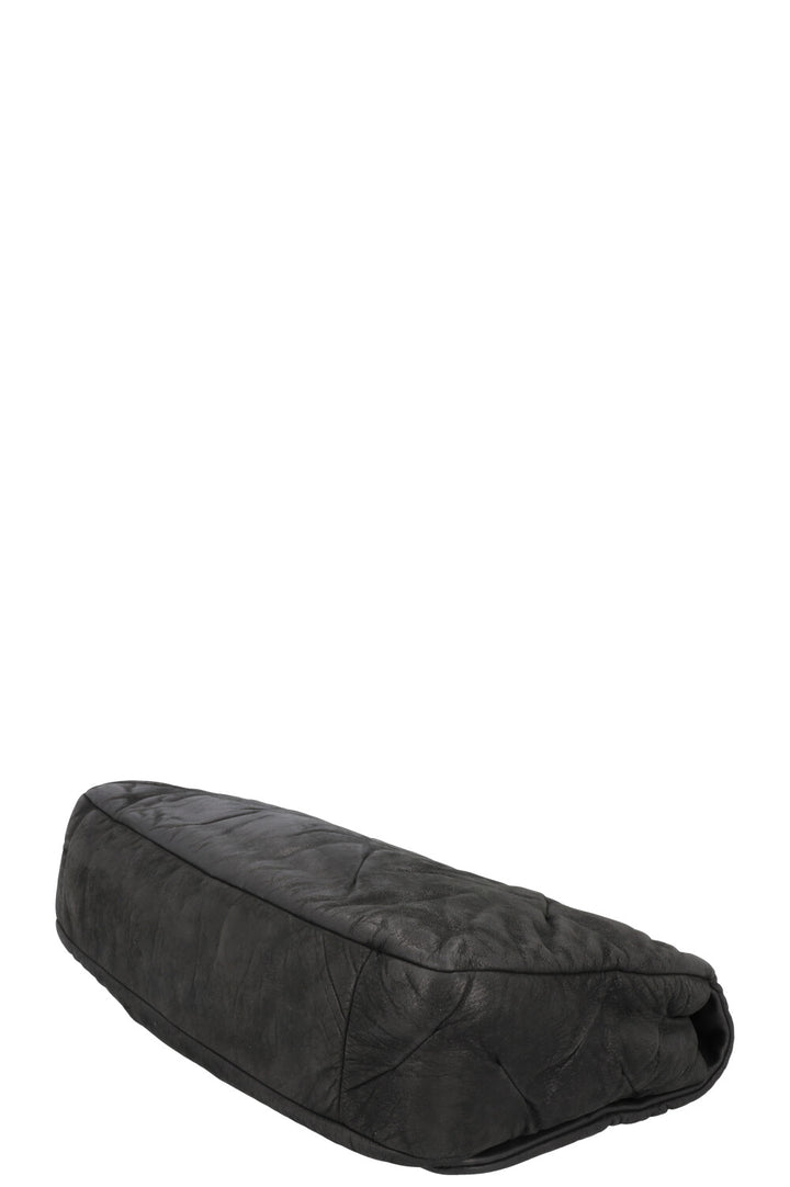 CHANEL Single Flap Iridescent Glint Bag Charcoal