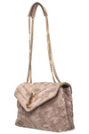SAINT LAURENT Loulou Bag Small  Suede Beige